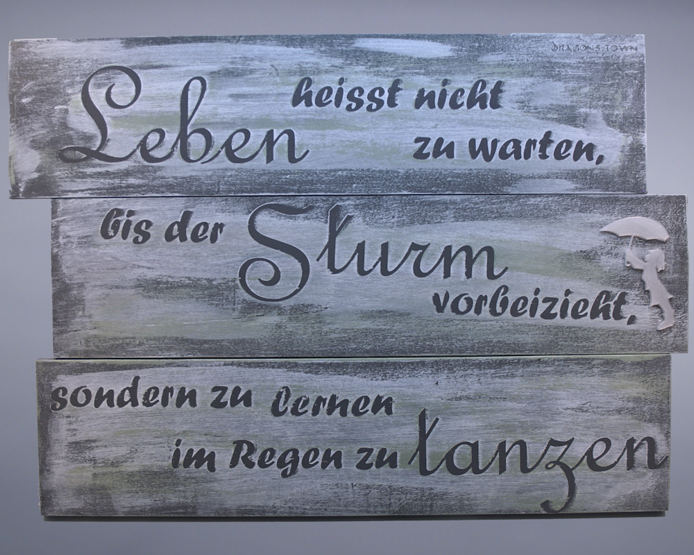 Spruchtafel Dreizeilig